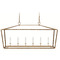 Visual Comfort Signature Collection E.F. Chapman Darlana Linear Lantern in Antique Brass by Visual Comfort CHC5766ABNRT