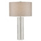 Currey and Company Lighting Currey and Company Mercurius White Table Lamp with Drum Shade 6000-0893