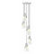 Z-Lite Z-Lite Aimie Brushed Nickel Multi-Light Pendant with Conical Shade 828P7-5R-BN
