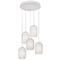 AFX Lighting Afx Lighting Callie White Multi-Light Pendant with Oblong Shade CALP05WHRND5