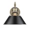 Golden Lighting Orwell Wall Sconce in Aged Brass & Black by Golden Lighting 3306-1W AB-BLK