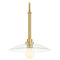Designers Fountain Lighting Designers Fountain Litto Brushed Gold Pendant Light with Bowl / Dome Shade D294M-14P-BG