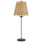 Currey and Company Lighting Currey and Company Annabelle Natural / Mole Black Table Lamp with Scalloped Shade 6000-0902