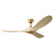Visual Comfort Fan Collection Visual Comfort Fan Collection Maverick Smart 52 Burnished Brass Ceiling Fan Without Light 3MAVSM52BBSWWO