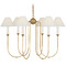 Visual Comfort Signature Collection Visual Comfort Signature Collection Amber Lewis Ingela Hand-Rubbed Antique Brass LED Chandelier AL5080HAB-SP