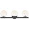 Designers Fountain Lighting Designers Fountain Crown Heights Matte Black Bathroom Light D252C-3B-AG-MB