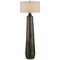 Currey and Company Lighting Currey and Company Brigadier Antique Brass / Black / Whitewash Floor Lamp with Drum Shade 8000-0136