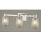 Design Classics Lighting 3-Light Prismatic Glass Bathroom Light Satin Nickel 2103-09 GL1056-FC