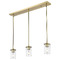 Z-Lite Z-Lite Thayer Luxe Gold Multi-Light Pendant with Cylindrical Shade 742MP-3LG