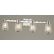 Design Classics Lighting 4-Light Prismatic Glass Bathroom Light Satin Nickel 2104-09 GL1056-FC