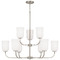 HomePlace by Capital Lighting Lawson 9-Light Chandelier in Nickel by HomePlace by Capital Lighting 448891BN-542