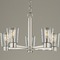 Design Classics Lighting Clear Glass Chandelier Satin Nickel 2105-09 GL1027-CLR