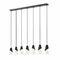 Z-Lite Z-Lite Aimie Matte Black Multi-Light Pendant with Conical Shade 828P7-7L-MB