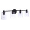Craftmade Lighting Emilio Flat Black Bathroom Light by Craftmade Lighting 12633FB4