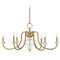 Savoy House Savoy House Lighting Bergdorf Warm Brass Chandelier 1-5802-6-322