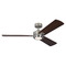 Visual Comfort Fan Collection Visual Comfort Fan Collection Harris Smart 56 LED Brushed Steel LED Ceiling Fan with Light 3HASM56BSD