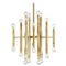 Meridian 24-Light Chandelier in Natural Brass by Meridian M10040NB