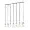 Z-Lite Z-Lite Aimie Brushed Nickel Multi-Light Pendant with Conical Shade 828P7-7L-BN