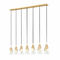Z-Lite Z-Lite Aimie Modern Gold Multi-Light Pendant with Conical Shade 828P7-7L-MGLD