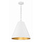 Crystorama Lighting Alston 3-Light Chandelier in White & Gold by Crystorama Lighting 8687-MT-GA