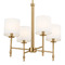 Kichler Lighting Ali 20-Inch Chandelier with Fabric Shades in Brass by Kichler Lighting 52504BNB