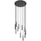 Z-Lite Z-Lite Forest Matte Black LED Multi-Light Pendant with Cylindrical Shade 919MP12-11R-MB-LED