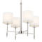 Kichler Lighting Ali 20-In Chandelier with Fabric Shades in Nickel by Kichler Lighting 52504PN