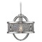 Golden Lighting Colson Pewter Mini Pendant with Drum Shade by Golden Lighting 3167-M1L PW-PW