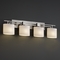 Justice Design Group Fusion Collection Bathroom Light by Justice Design Group FSN-8704-30-OPAL-NCKL