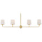 Maxim Lighting Maxim Lighting Bristol Satin Brass Island Light with Conical Shade 12097SWSBR